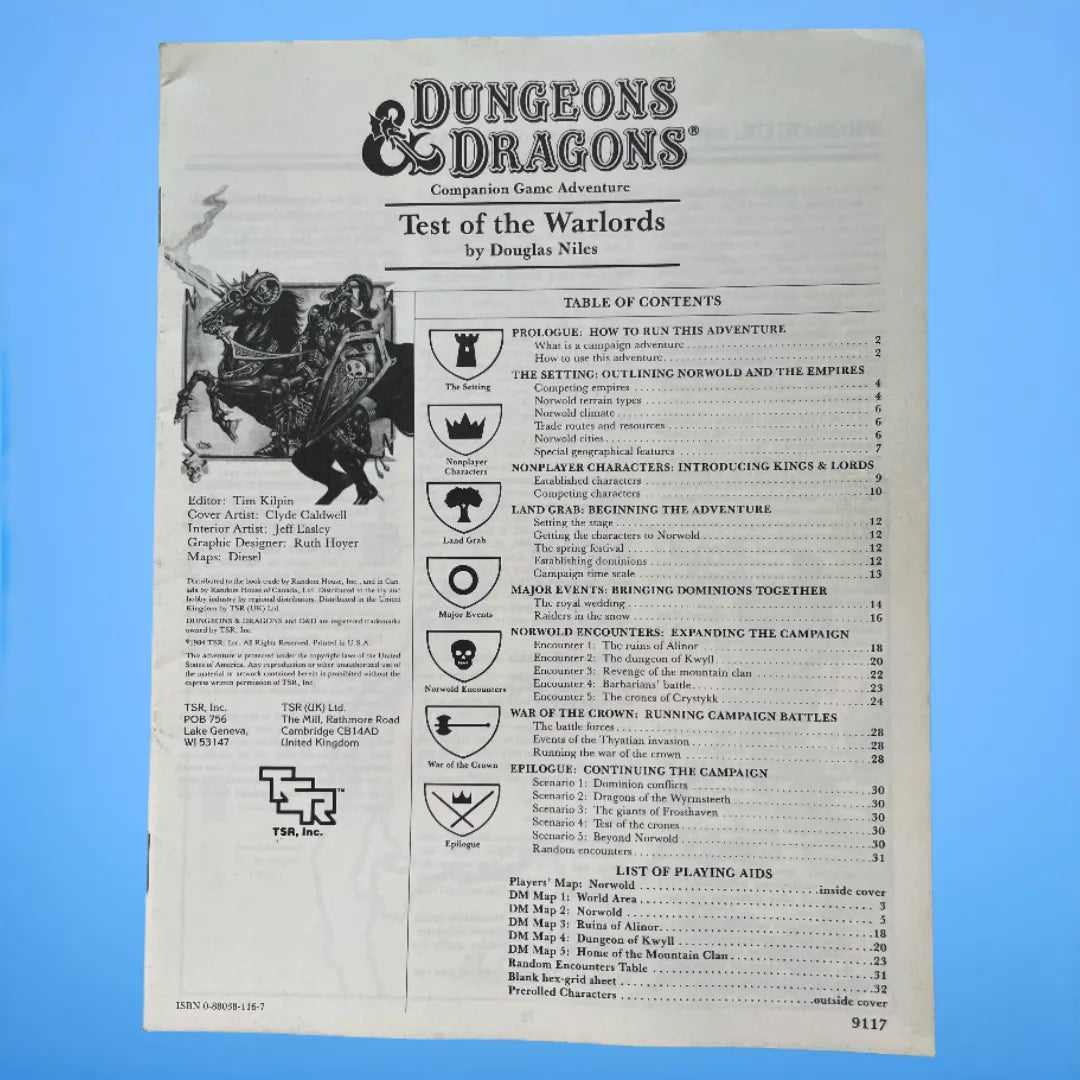 Test of the Warlords CM1 9117 Dungeons & Dragons