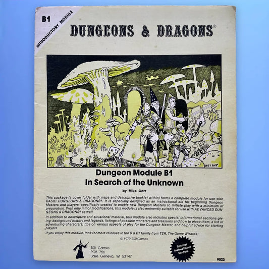 In Search of the Unknown B1 9023 (Monochrome) Dungeons & Dragons