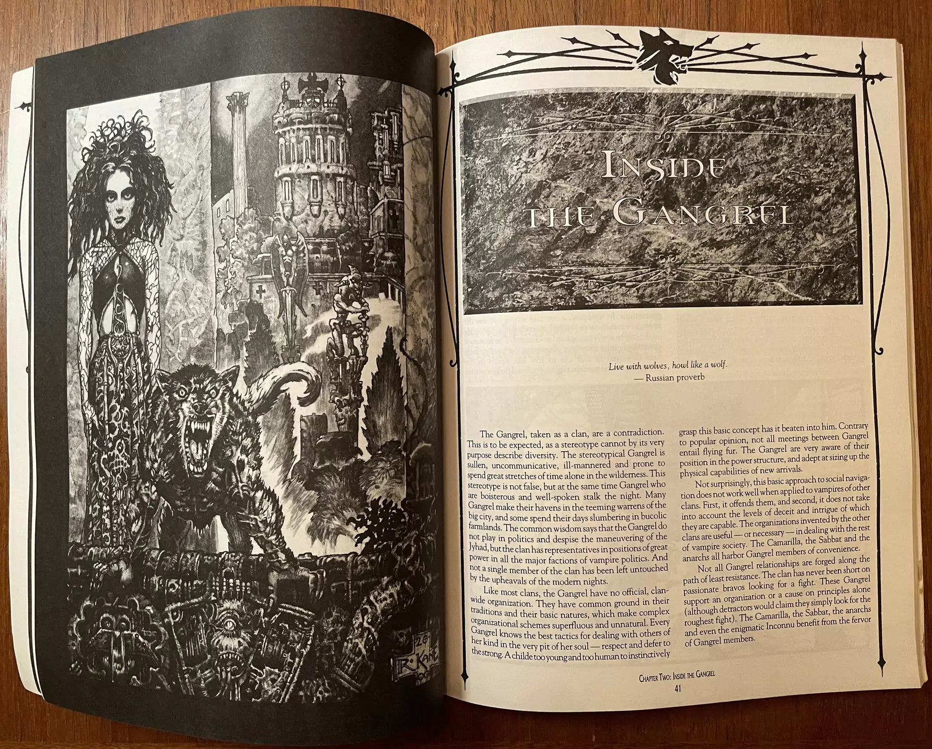 Clanbook: Gangrel Vampire: The Masquerade White Wolf - Lichyard Games